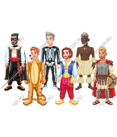  A bright set of costumes for the characters
