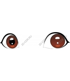  Stylized brown eyes