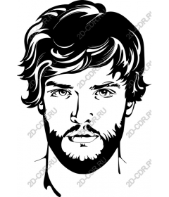  Contemporary black and white portrait of a young man