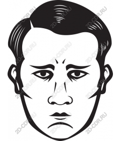  Classic monochrome male face