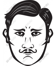 Vintage gentleman with a mustache