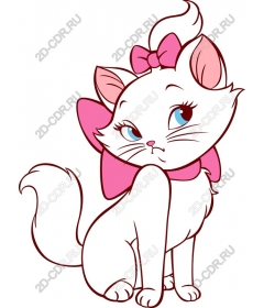  Adorable cartoon cat with bow