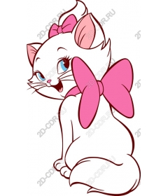  Adorable white kitten with pink bow