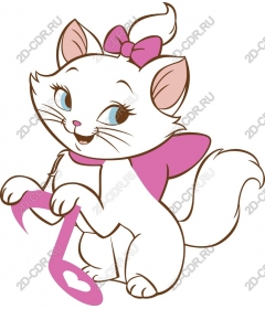  Adorable white cat with a heart-key