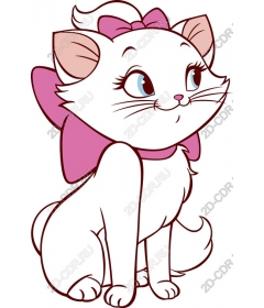  Adorable white kitten with pink bow