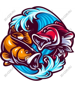Water harmony: twisted fish