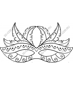 Decorative mask from leaves