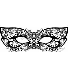  Elegant black and white masquerade mask