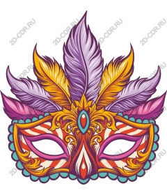  Bright carnival masks with intricate feathers