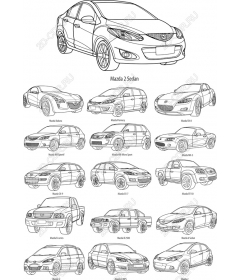 Mazda collection - a set of cliparts