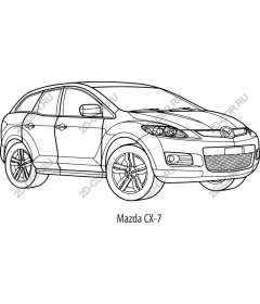  Mazda CX-7 Штриховой рисунок