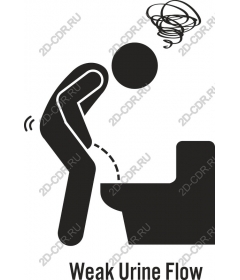  A weak stream of urine