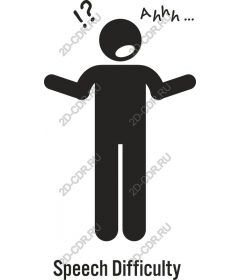 Icon difficulties of speech