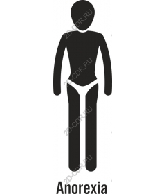 Icon of awareness about anorexia
