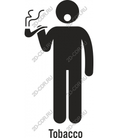 Icon of a man with a tobacco — minimalist