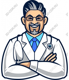  Smiling male doctor