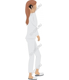  Contemporary painting of a woman talking on the phone