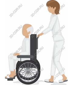  The nurse helps the elderly