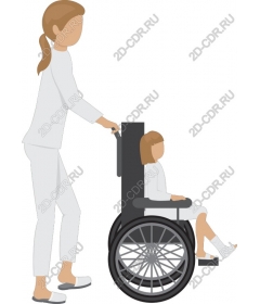  Heart guardian and a child in a wheelchair