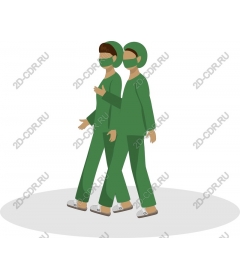 Duet of professionals in the field of health