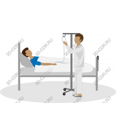 Doctor performing intravenous treatment