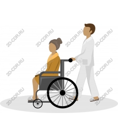  Compassionate guardian and the user of the wheelchair