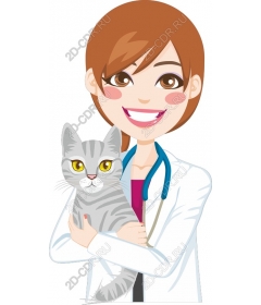  Charming vet with the cat