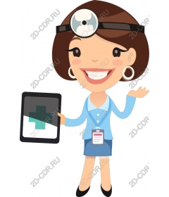Cheerful female doctor