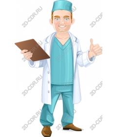 Cheerful male doctor