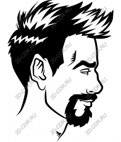  Stylized male profile