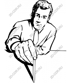  Man, drawing a straight line