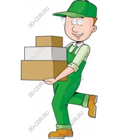 Cheerful worker of delivery service