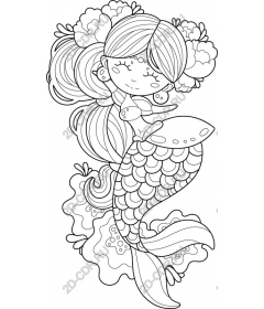 Whimsical mermaid