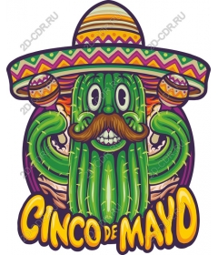  Cactus in the holiday Cinco de Mayo