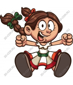  Joyful, festive girl