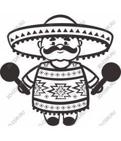 Funny Mexican character