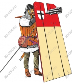  Medieval soldier shield