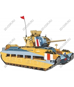 Vintage military tank