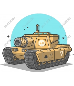  Cartoon military tank