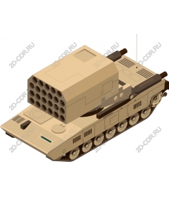  Modern armored vehicle with a rocket launcher