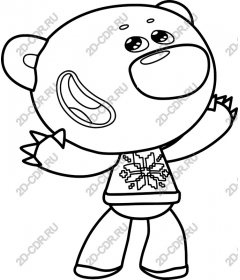Playful festive bear
