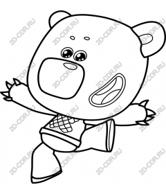 Playful character the bear