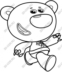 Playful cartoon bear
