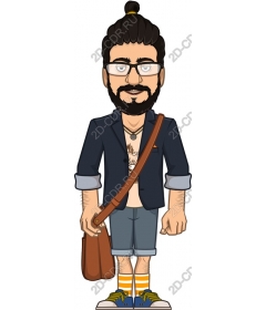  Stylish urban bearded man