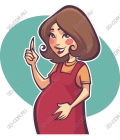  Joyful expectant mother
