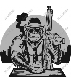  Courteous gorilla with a gun