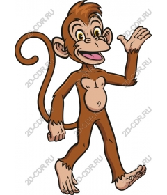 Playful animated monkey