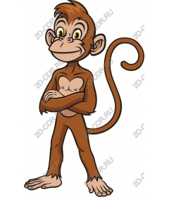 Playful monkey in Illustrator