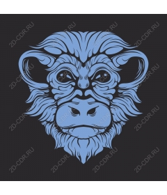  Stylized face of a monkey