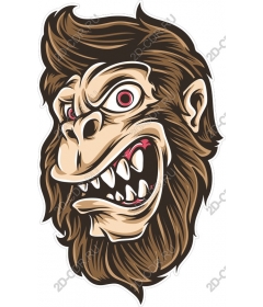 Head ferocious gorilla